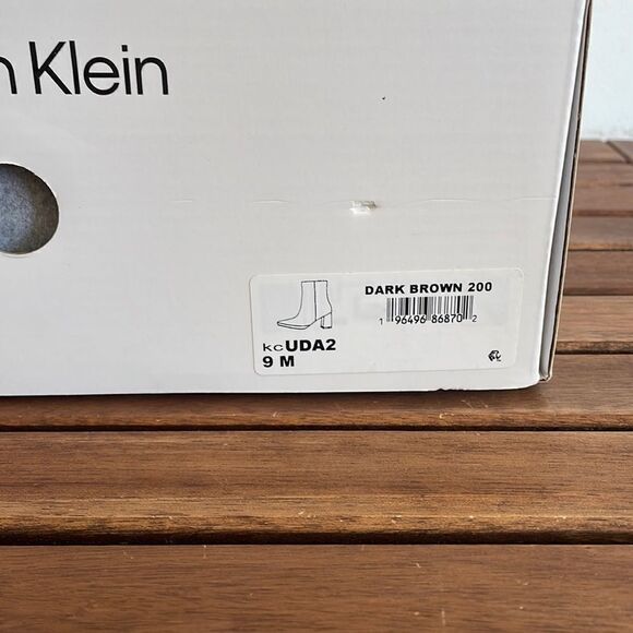 Calvin Klein Uda Booties Dark Brown Women size 9(MSRP$199) - Picture 13 of 13